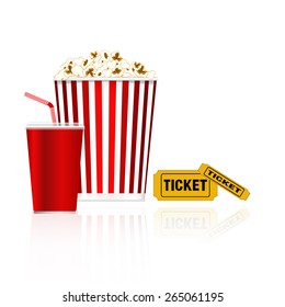 Popcorn, drink and tickets
