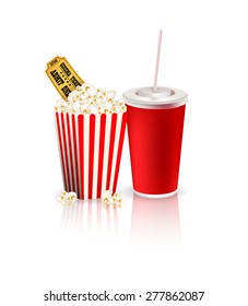 Popcorn, drink and tickets