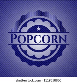 Popcorn Emblem Jean Texture Stock Vector (Royalty Free) 1119858860 ...