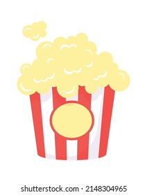 Icono de Popcorn Fast Food. Ilustración del vector