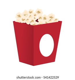 popcorn fast food related icon image vector illustration design 