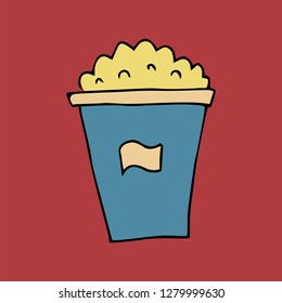 popcorn. fast food.vector
