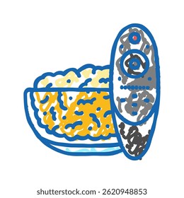 popcorn film cinema doodle icon sketch vector. popcorn film cinema sign. isolated symbol illustration