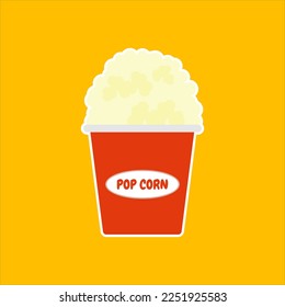 Popcorn-Flachdesign, Vektorgrafik
