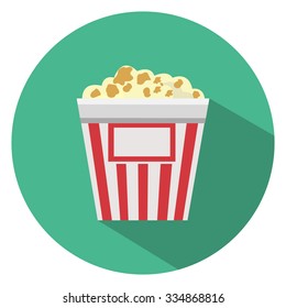 Popcorn flat icon