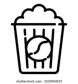Icono plano de palomitas aisladas en fondo blanco