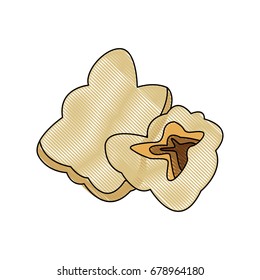 popcorn food delicious grain one flat icon