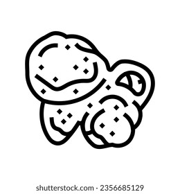 popcorn food snack line icon vector. popcorn food snack sign. isolated contour symbol black illustration