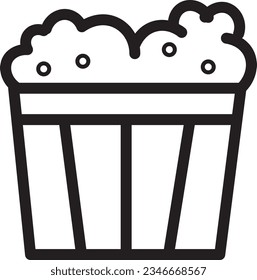 Popcorn Food Snack Outline Icon