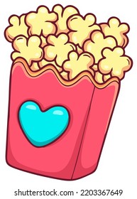 Popcorn Food vector illustration design