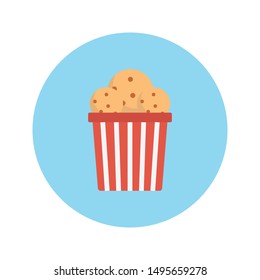 popcorn glyph flat vector icon