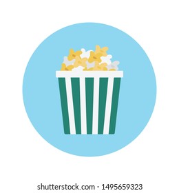 popcorn glyph flat vector icon