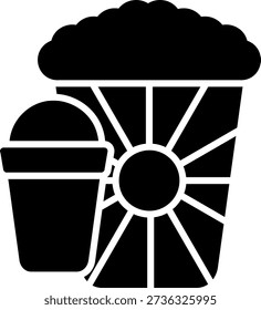 Popcorn Glyph Design de ícones vetoriais