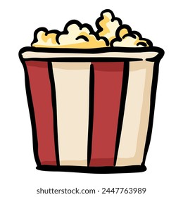 Popcorn - Hand Drawn Doodle Icon