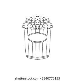 popcorn hand drawn doodle illustrations vector set