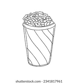 popcorn hand drawn doodle illustrations vector set