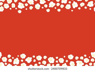 Popcorn Horizontal Banner with Blank Space for Text in Center