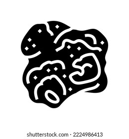 Popcorn Hot Glyph Symbol Vektorgrafik. Popcorn-Hot-Schild. einzelne Symbolillustration
