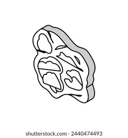 Popcorn heiße isometrische Ikone Vektor. Popcorn heiße Zeichen. isolierte Symbol Illustration