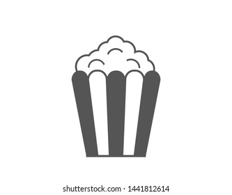 Popcorn icon. Popcorn basket vector icon. 