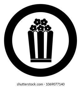 Popcorn icon black color