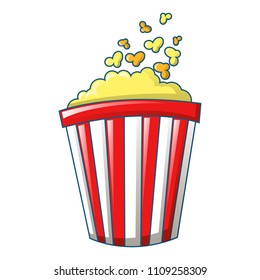 Popcorn icon. Cartoon of popcorn vector icon for web design isolated on white background