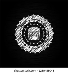 popcorn icon with chalkboard texture