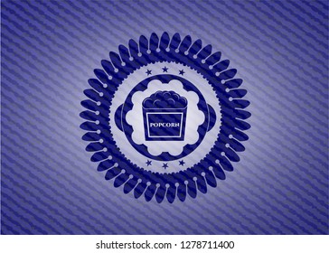 popcorn icon with denim texture