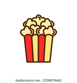 Popcorn icon design flat style isolated on white background
