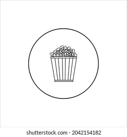 Popcorn icon design graphic vector illustration