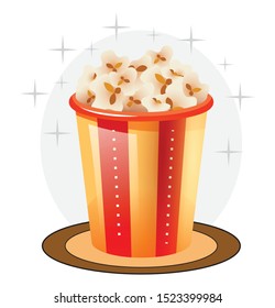 Popcorn icon. Popcorn design for the web or app in eps10 format
