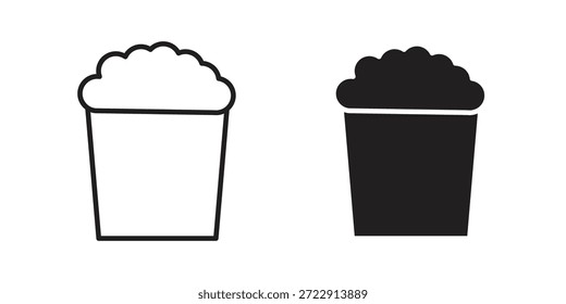 Icono de palomitas de maíz diseña colección para móvil, ui, Web.