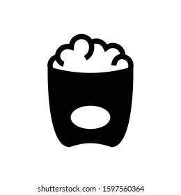 Popcorn icon. Editable vector illustration symbol