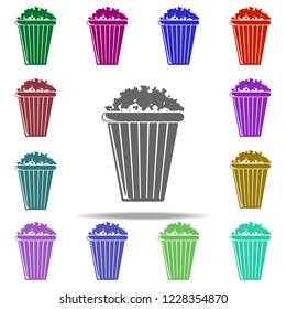 popcorn icon. Elements of Cinema and Teatr in multi color style icons. Simple icon for websites, web design, mobile app, info graphics