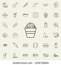 popcorn icon. Fast food icons universal set for web and mobile