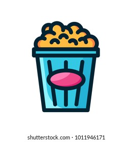 popcorn icon filled outline