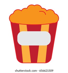 popcorn icon flat color