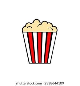 Popcorn Ikone flachen Design Stil. Symbol für Kino-Snack