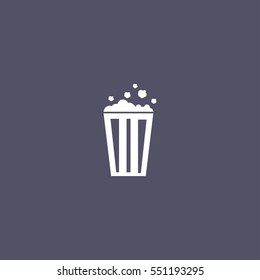 popcorn icon. food sign