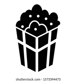 popcorn icon glyph vector design
