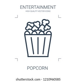 popcorn icon. high quality line popcorn icon on white background. from entertainment collection flat trendy vector popcorn symbol. use for web and mobile