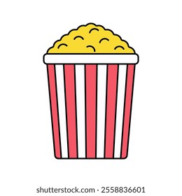 Popcorn Icon Illustration perfect for designs with a fast food theme