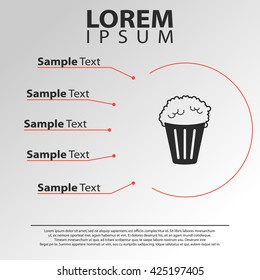popcorn icon. popcorn infographics template