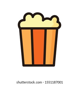 popcorn icon isolated on white background from carnival collection. popcorn icon trendy and modern popcorn symbol for logo