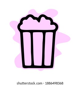 popcorn icon isolated on white background from carnival collection. 