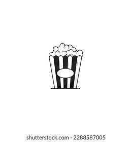 Popcorn icon isolated vector graphics