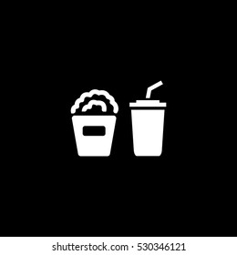 popcorn icon, isolated, white background
