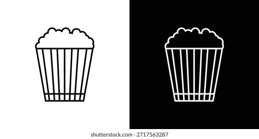 Icono de palomitas de maíz icono de Vector lineal. Líneas de trazo editables.