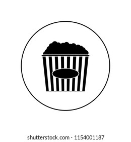 Popcorn icon, logo