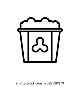 Popcorn icon logo sign set vector outline